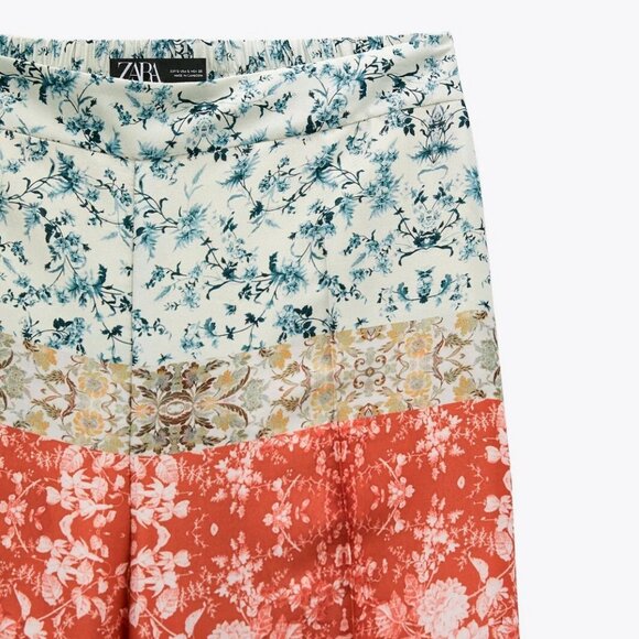Zara Flowy Floral Print Pant - S - NWT - Picture 2 of 6
